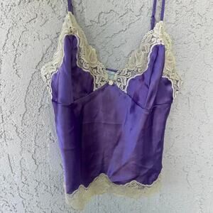 Y2k purple lingerie top